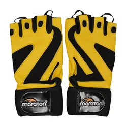 دستکش بدنسازی مردانه ماراتن مدل 402P880 زرد