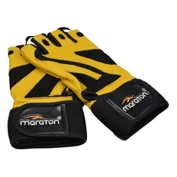 دستکش بدنسازی مردانه ماراتن مدل 402P880 زرد