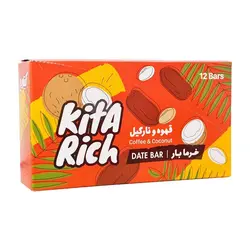 پکیج خرما بار قهوه و نارگیل کیتاریچ 25 گرمی بسته 12 عددی