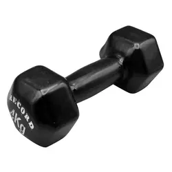 دمبل بدنسازی رکورد مدل Strong روکش دار وزن 4.0 کیلو گرم بسته دو عددی