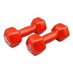 دمبل بدنسازی رکورد مدل Strong روکش دار وزن 3.0 کیلو گرم بسته دو عددی
