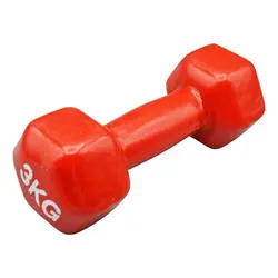 دمبل بدنسازی رکورد مدل Strong روکش دار وزن 3.0 کیلو گرم بسته دو عددی