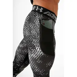 لگ ورزشی مردانه آندر آرمور مدل Heat Gear Y-149 جیب‌دار چریکی طوسی