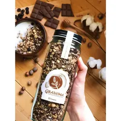 گرانولا شکلاتی مدل شیشه بزرگ 380 گرمی