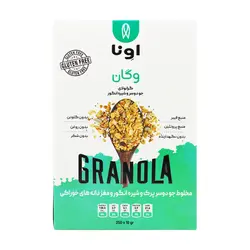 گرانولا وگان اونا طعم شیره انگور سری K بدون گلوتن 250 گرمی