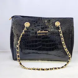 کیف ورنی زنانه مجلسی زنجیردار