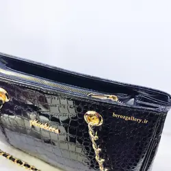 کیف ورنی زنانه مجلسی زنجیردار