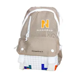 کوله پشتی نانابگ- کیف مدرسه خارجی وارداتی مارک NANABAG,پارچه ای سبک جادار