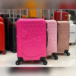 چمدان هلو کیتی سایز ۲۰ اینچ بچگانه