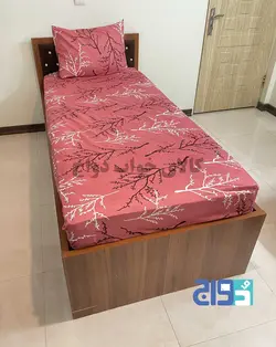 خرید آنلاین ملحفه کشدار تخت یک‌نفره مدل ماکائو صورتی