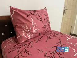 خرید آنلاین ملحفه کشدار تخت یک‌نفره مدل ماکائو صورتی
