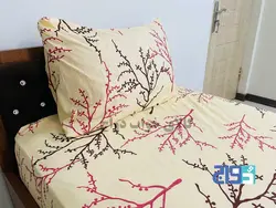 خرید آنلاین ملحفه کشدار تخت یک‌نفره مدل ماکائو صورتی