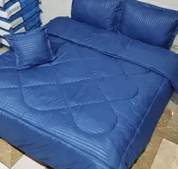 سرویس کامل لحاف روتختی هتلی رنگ سرمه‌ای