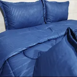 سرویس کامل لحاف روتختی هتلی رنگ سرمه‌ای