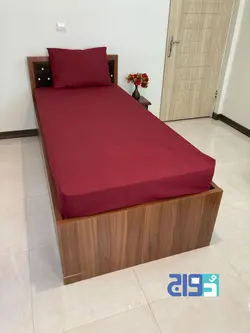 روتختی کشدار تک نفره بزرگ (عرض ۱۲۰) رنگ زرشکی