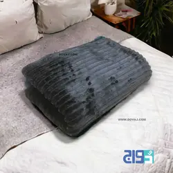 خرید پتوی مسافرتی ژله‌ای کرکره‌ای رنگ طوسی