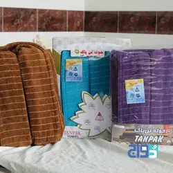 حوله تن پوش پالتویی تنپاک رنگ قهوه ای سایز۱۴۵