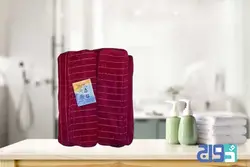 حوله تن پوش پالتویی تنپاک رنگ زرشکی سایز۱۴۵