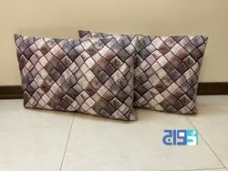 روبالشتی مخمل استون طرح سه بعدی کد 140003121 (قهوه‌ای سوخته)