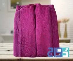 حوله تن پوش لاله تبریز(LALEH) رنگ بادمجونی سایز 135