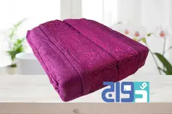 حوله تن پوش لاله تبریز(LALEH) رنگ بادمجونی سایز 135