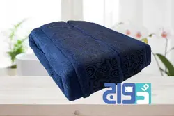حوله تن پوش لاله تبریز(LALEH) رنگ سرمه ای سایز۱۳۵