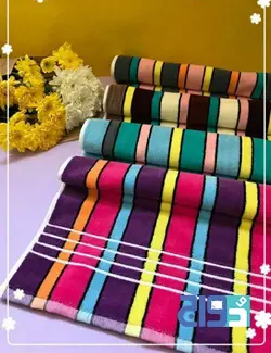 حوله دستی ماندگار سایز 40*80 طرح راه راه