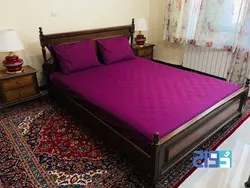 روتختی کشدار تترون ساده دونفره کد 139906021 (رنگ بادمجونی)