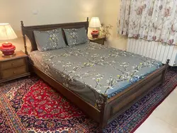 ملحفه و روتختی کشدار تخت دونفره طرح زنبق