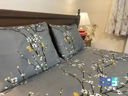 ملحفه و روتختی کشدار تخت دونفره طرح زنبق