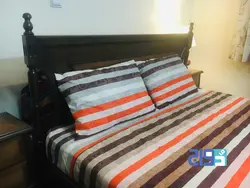 روتختی کشدار تخت دونفره طرح پیام کد 139812211 (قهوه ای نارنجی)