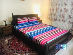 خرید ملحفه کشدار خوشخواب دونفره طرح پیام (آبی صورتی) | دواج