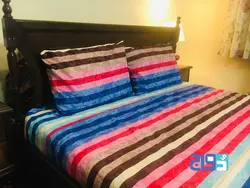 خرید ملحفه کشدار خوشخواب دونفره طرح پیام (آبی صورتی) | دواج