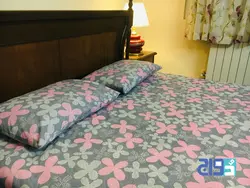 روتختی کشدار تخت دونفره طرح ترک مدل گلرو کد 139810282(رنگ طوسی/صورتی)