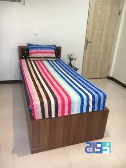 روتختی کشدار تشک تک نفره پیام(آبی صورتی) - کالای خواب دواج