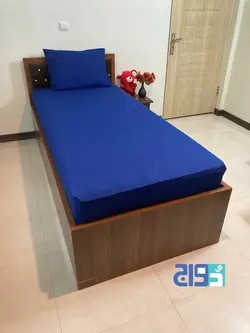 خرید روتختی و ملحفه کشدار تک رنگ سرمه‌ای(به قیمت عمده)- دواج