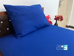خرید روتختی و ملحفه کشدار تک رنگ سرمه‌ای(به قیمت عمده)- دواج