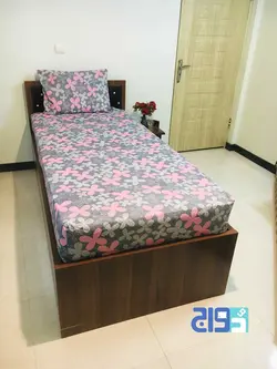 ملحفه و روتختی خارجی کشدار یک نفره طرح گلرو(رنگ طوسی) - دواج