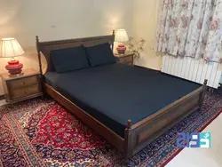 ملحفه روتختی کشدار 2نفره پارچه میکرو تک رنگ مشکی