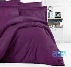 سرویس کامل لحاف روتختی هتلی رنگ بادمجونی بنفش