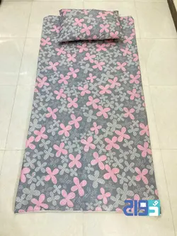 کاور زیپ دار تشک طرح گلرو کد 139912141(رنگ طوسی)