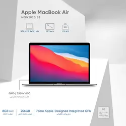 لب تاپ 13.3 اینچی اپل مدل MacBook Air MGN63 2020 با ظرفیت 512 گیگابایت و رم 8 گیگابایت - فروشگاه اینترنتی کالا‌‌گجت
