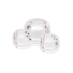 ست کیک خوری 7 پارچه طرح ماریا بنفش مربع