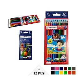 مداد رنگی 12 رنگ آسیا | خرید عمده مداد رنگی 12 رنگ آسیا با ارزان ترین قیمت از فروشگاه رامین تحریر