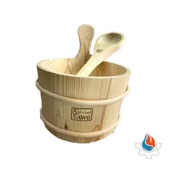 سطل و ملاقه چوبی