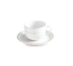 سرویس 12 پارچه فنجان و نعلبکی سپید صدف چینی زرین درجه یک