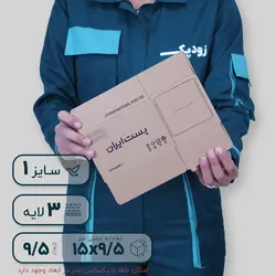 کارتن پستی سایز یک طرح ایران پست