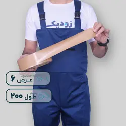 آب چسب خط دار عرض 6 سانتیمتر طول 200 متر قهوه ای ایران چسب