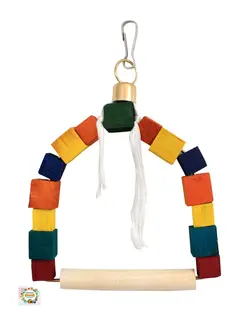 اسباب بازی پرندگان تاب چوب و مهره