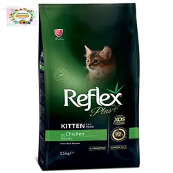 غذای خشک بچه گربه رفلکس پلاس مدل kitten with chicken طعم مرغ 1/5کیلوگرم